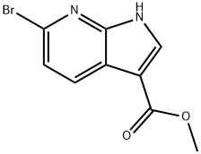 6-溴-1H-吡咯并[2,3-B]吡啶-3-甲酸甲酯,1342811-51-1,结构式