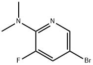 5-溴-3-氟-2-二甲基氨基吡啶, 1344046-09-8, 结构式