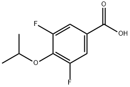3,5-ジフルオロ-4-(プロパン-2-イルオキシ)安息香酸 化学構造式
