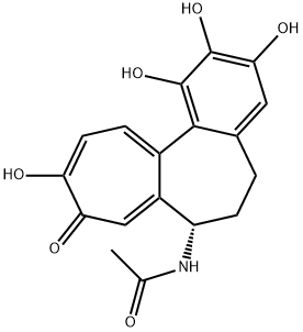 AcetaMide, N-(5,6,7,9-tetrahydro-1,2,3,10-tetrahydroxy-9-oxobenzo[a]heptalen-7-yl)-, (S)- Struktur