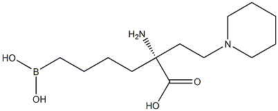 (ALPHAR)-ALPHA-氨基-ALPHA-(4-硼酸基丁基)-1-哌啶丁酸,1345808-25-4,结构式
