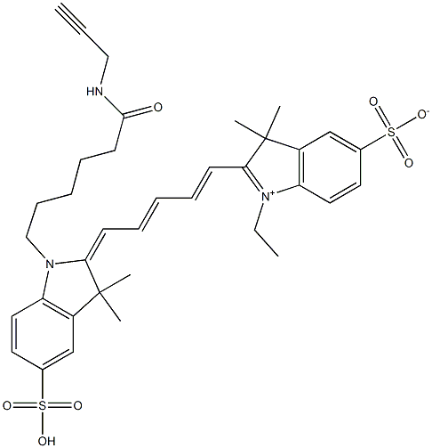 3H-IndoliuM, 2-[5-[1,3-dihydro-3,3-diMethyl-1-[6-oxo-6-(2-propyn-1-ylaMino)hexyl]-5-sulfo-2H-indol-2-ylidene]-1,3-pentadien-1-yl]-1-ethyl-3,3-diMethyl-
5-sulfo-, inner salt|CY5-YNE