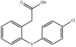 Benzeneacetic acid, 2-[(4-chlorophenyl)thio]- Structure