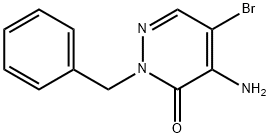 4-AMino-2-benzyl-5-broMopyridazin-3(2H)-one Struktur