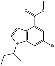 1H-Indole-4-carboxylic acid,6-broMo-1-(1-Methylpropyl)-,Methyl ester