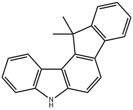 5,12-Dihydro-12,12-dimethylindeno[1,2-c]carbazole Struktur