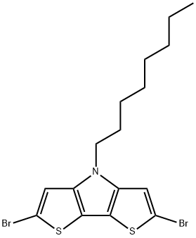 2,6-ジブロモ-4-n-オクチルジチエノ[3,2-b:2',3'-d]ピロール 化学構造式