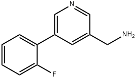 (5-(2-fluorophenyl)pyridin-3-yl)methanamine Struktur