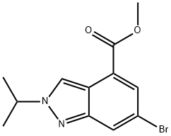 Methyl 6-broMo-2-isopropyl-2H-indazole-4-carboxylate Struktur