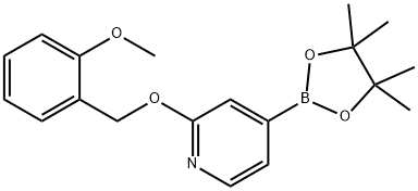 2-(2-methoxybenzyloxy)-4-(4,4,5,5-tetramethyl-1,3,2-dioxaborolan-2-yl)pyridine 结构式