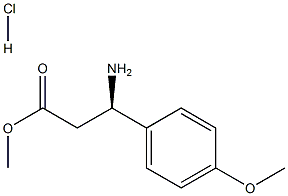 (R)-BETA-氨基-4-甲氧基苯丙酸甲酯盐酸盐 结构式