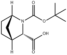 2-Azabicyclo[2.2.1]heptane-2,3-dicarboxylic acid, 2-(1,1-diMethylethyl) ester, (1S,3S,4R)- 结构式