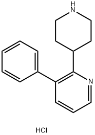 3-苯基-2-(哌啶-4-基)吡啶盐酸盐,1349875-44-0,结构式