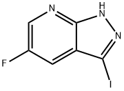 1H-Pyrazolo[3,4-b]pyridine, 5-fluoro-3-iodo- Struktur
