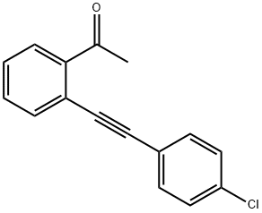 1-( 2 - (( 4-氯苯基)乙炔基)苯基)乙酮, 1350843-85-4, 结构式