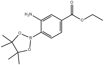 2-AMino-4-ethoxycarbonylphenylboronic acid, pinacol ester Struktur
