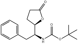 [(1S)-2-Phenyl-1-[(2R)-tetrahydro-5-oxo-2-furanyl]ethyl]carbaMic Acid 1,1-DiMethyethyl Ester Structure