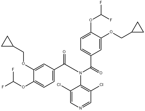 3-(cyclopropylMethoxy)-N-(3-(cyclopropylMethoxy)-4-(difluoroMethoxy)benzoyl)-N-(3,5-dichloropyridin-4-yl)-4-(difluoroMethoxy)benzaMide