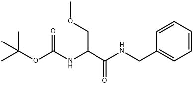 (1-苄基氨基甲酰-2-甲氧基-乙基)-氨基甲酸叔丁酯 结构式