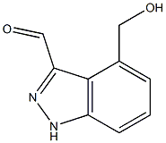 4-HydroxyMethyl-1H-indazole-3-carboxaldehyde 结构式
