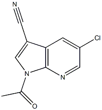 1-Acetyl-5-chloro-7-azaindole-3-carbonitrile Struktur