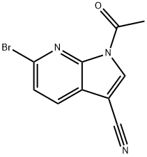 N-Acetyl-6-broMo-3-cyano-7-azaindole Structure