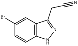 1H-Indazole-3-acetonitrile, 5-broMo- Structure