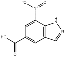 7-硝基1H-吲唑-5-羧酸, 1352890-61-9, 结构式