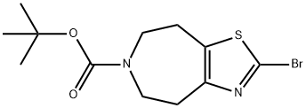 tert-butyl 2-broMo-4,5,7,8-tetrahydrothiazolo[5,4-d]azepine-6-carboxylate, 1352925-59-7, 结构式