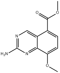 2-氨基-8-甲氧基喹唑啉-5-羧酸甲酯 结构式