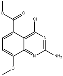 2-氨基-4-氯-8-甲氧基喹唑啉-5-羧酸甲酯,1352925-79-1,结构式