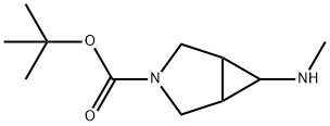 6-(メチルアミノ)-3-アザビシクロ[3.1.0]ヘキサン-3-カルボン酸TERT-ブチル 化学構造式