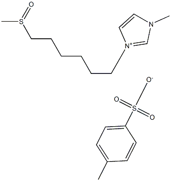 1-甲基-3-[6-(甲基亚磺酰基)己基]咪唑对甲苯磺酰盐, 1352947-66-0, 结构式