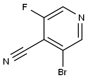 3-溴-5-氟异烟腈 结构式
