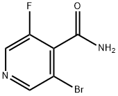 3-溴-5-氟异烟酰胺, 1353636-72-2, 结构式