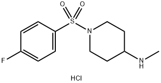 1-((4-Fluorophenyl)sulfonyl)-N-Methylpiperidin-4-aMine hydrochloride Structure