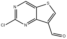 2-クロロチエノ[3,2-D]ピリミジン-7-カルブアルデヒド 化学構造式
