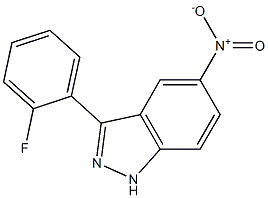 3-(2-fluorophenyl)-5-nitro-1H-indazole Struktur