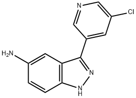 3-(5-氯吡啶-3-基)-1H-吲唑-5-胺 结构式
