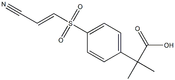 (E)-2-(4-((2-氰基乙烯基)磺酰基)苯基)-2-甲基丙酸, 1356089-38-7, 结构式