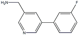 (5-(3-fluorophenyl)pyridin-3-yl)methanamine Struktur