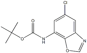 (5-氯苯并[D]恶唑-7-基)氨基甲酸叔丁酯 结构式
