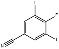 4-Fluoro-3,5-diiodobenzonitrile, 97% Struktur