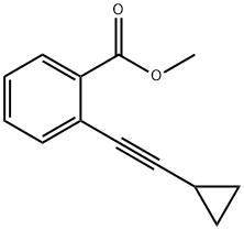 2-(2-环丙基乙炔基)苯甲酸甲酯,1357469-11-4,结构式