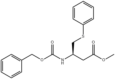 3-苄氧羰基-4-苯硫基丁酸甲酯 结构式