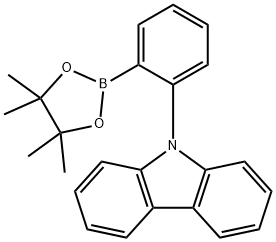 9-[2-(4,4,5,5-四甲基-1,3,2-二氧杂环戊硼烷-2-基)苯基]-9H-咔唑, 1357634-60-6, 结构式