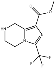 METHYL 3-(TRIFLUOROMETHYL)-5,6,7,8-TETRAHYDROIMIDAZO[1,5-A]PYRAZINE-1-CARBOXYLAT, 1358715-37-3, 结构式