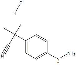 2-(4-HYDRAZINYLPHENYL)-2-METHYLPROPANENITRILE, 1359703-30-2, 结构式