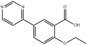 2-ethoxy-5-pyrimidin-4-yl-benzoic acid Struktur