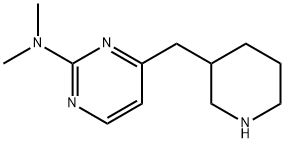 N,N-diMethyl-4-(piperidin-3-ylMethyl)pyriMidin-2-aMine Struktur